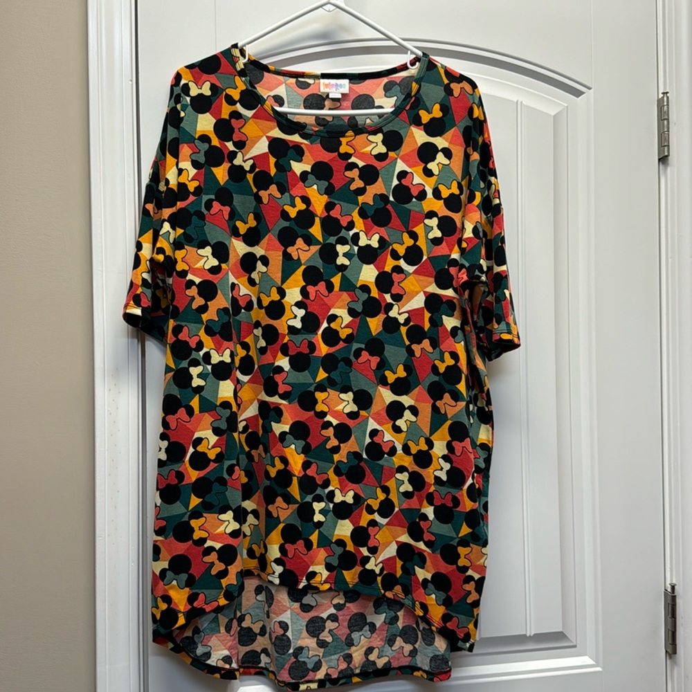 LuLaRoe Disney Minnie Irma high low tunic size Large